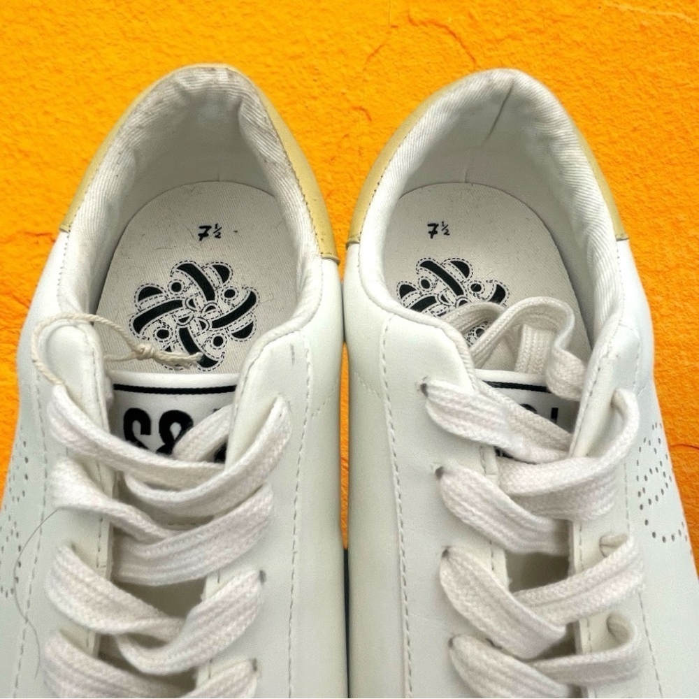 Sam & Libby Women's Casual Addie White Sneakers Size 7.5 - Picture 12 of 15